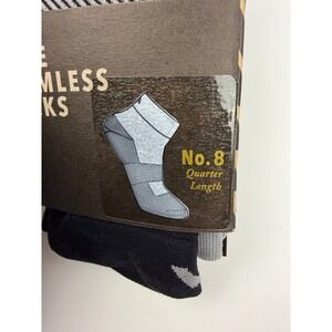 ANODYNE Premium Pure Seamless Socks Quarter Length XL Men 13 16 Women 13 Black
